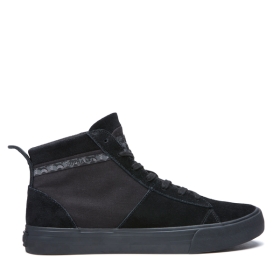 Mens Supra High Top Shoes STACKS MID Black/Black | AU-51737